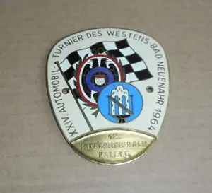 alte plakette emailliert MITTELRHEINISCHER AUTOMOBIL CLUB KÖLN Bad Neuenahr 1964 - Bild 1 von 3