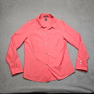 Liz Claiborne Shirt Womens Size 12 Pink Long Sleeve Button Up Collared Business - Image 1 of 4