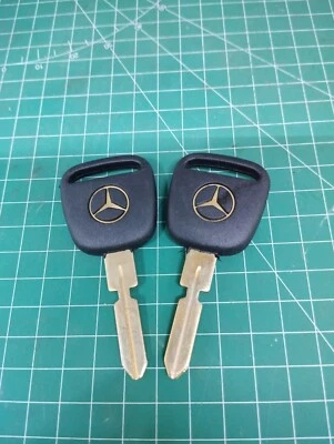 VINTAGE Pair Blank Key For Mercedes Benz W107 W124 W126 W129 W140 C  SL CLASS - Image 1 of 4