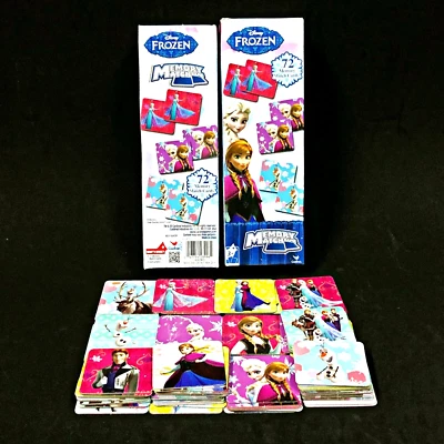 Disney Frozen Memory Match Game Cards Photo Tiles Kids Anna Elsa Olaf Education - Image 1 of 4