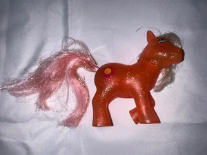 Sunspot Sparkle Vintage 1980s Hasbro My Little Pony Orange Glitter G1 - Picture 1 of 3