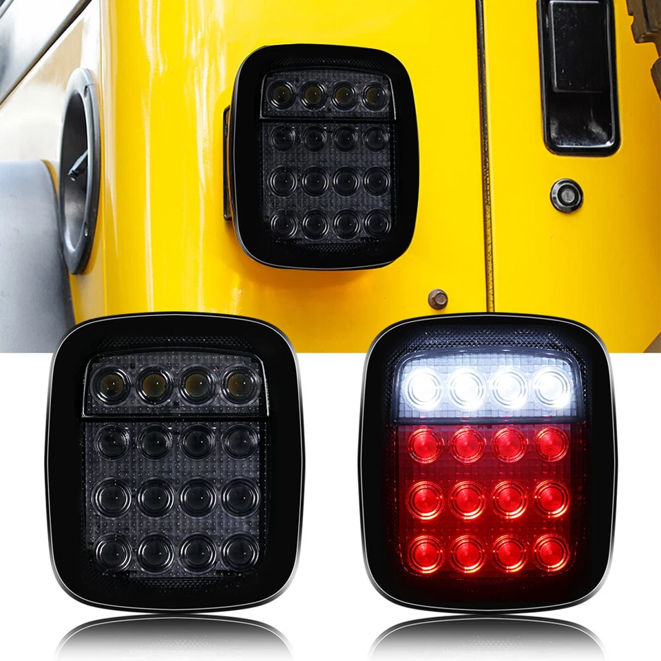 For Freightliner Truck Smoked 16 LED Tail Brake Lights Brake Turn Reverse Lamp - Image 1 of 4