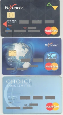 Mastercard ; U.K.  & Belize bank cards  ( Expired ) - Image 1 of 2
