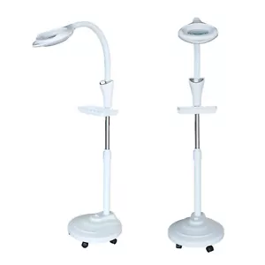 16XDiopter Floor Stand Rolling Magnifier LED Lamp Glass Magnifying Light Facial - Picture 1 of 9