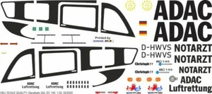 Decal 242 Eurocopter EC 145 ADAC D-HWVS Christoph 77 - Bild 1 von 2