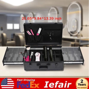 Profi Friseur Tragbar Tragetasche Reise Etui Schwarz Kunstleder Haarschneidemaschine Trimmer - Bild 1 von 11