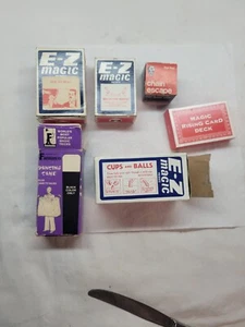6 Vintage EZ Magic Tricks W/ Original Boxes & INSTRUCTIONS, Ez Magic - Picture 1 of 10