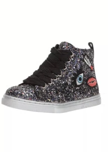 Dolce Vita Kids' Zaine Sneaker, Black Multi Glitter, Sz 3 - Picture 1 of 7