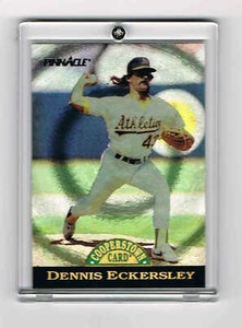 1993 Pinnacle Cooperstown Dufex Dennis Eckersley Card #6 Oakland Athletics