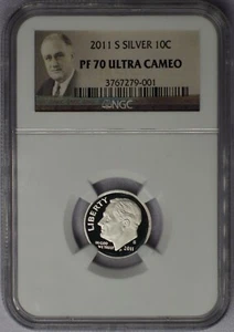 2011-S 10c Silver Roosevelt Dime - NGC PF 70 Ultra Cameo - Picture 1 of 2