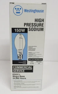 Westinghouse 150 Watt High Pressure Sodium Bulb #37443 Clear Mogul Base NEW - Picture 1 of 9