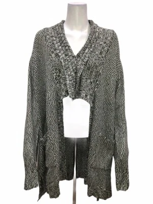 Suéter jaspeado Isaac Mizrahi TRUE DENIM para mujer con cuello chal talla X-grande   Foto 1 de 2