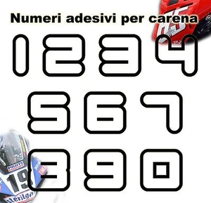 Numeri adesivi - uso gara pista tuning - cod. n1 - Imagen 1 de 1