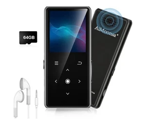 AiMoonsa 64GB Lettore MP3 con Bluetooth - Lettore Musicale, Altoparlante HD, Suono HiFi - Foto 1 di 10