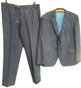 M&S Savile Row Inspired tuta uomo blu navy 2 pezzi circonferenza petto 44 pantaloni W38 L31 - Foto 1 di 13