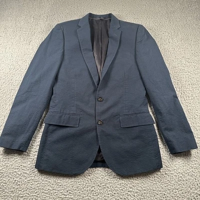 J Crew Blazer Mens 36R Blue Striped Ludlow Seersucker 3 Looms Japanese Fabric - Image 1 of 4