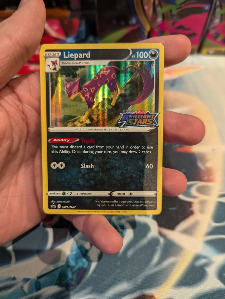 Liepard - SWSH187 - PreRelease Pokemon Promo Sword & Shield Rare Holo Card NM - Image 1 of 1