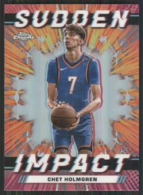 2023-24 Topps Chrome Sudden Impact Pink Refractors #SI-23 Chet Holmgren  2859 - Image 1 of 2
