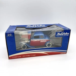 Ertl True Value 1933 Willys Coupe 1/24 Diecast Vehicle Blue Red - Picture 1 of 5