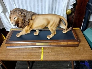 The Franklin Mint Huge Lion Statue 22 in w/ Base Monarch Of The Serengeti Nice! - Picture 1 of 13