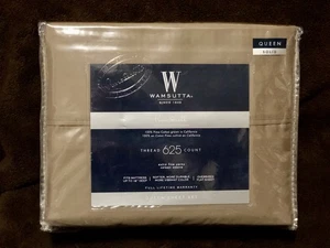 Wamsutta Pimacott 625 Thread Count Solid Taupe Queen Sateen Weave - Picture 1 of 3