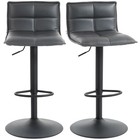 HOMCOM Bar Stools Set of 2 Swivel Height Adjustable Barstools, Refurbished