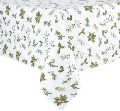 Martha Stewart ‘Holly Berries’ Tablecloth 52x70 NEW Holiday Christmas Tablecloth - Image 1 of 4