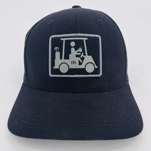 Travis Mathew Hat Cap Snapback Hat Black Golf Cart Beer Embroidered Patch - Picture 1 of 4