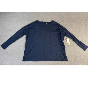 C&C California Long Sleeve Shirt Womens Small Pima Cotton Navy Blue - Picture 1 of 7