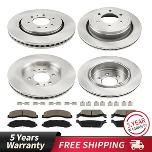 Rotores de disco delanteros y traseros y pastillas de freno de cerámica para Ford F-150 2012-2020 V6 V8 - Imagen 1 de 16