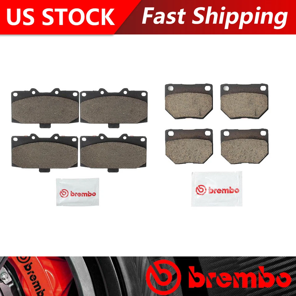Pastilhas de freio dianteiras + traseiras Brembo de cerâmica - OEM compatível com Subaru Impreza 2006-2007 - Imagem 1 de 4