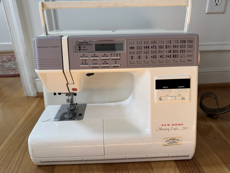 New Home Memory Craft 7500Programmable Computerized Sewing Machine No Foot Pedal - Image 1 of 4