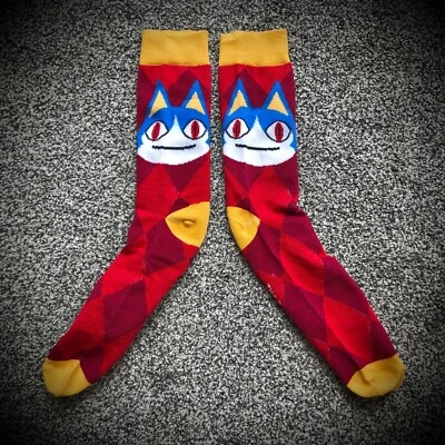CALCETINES ROVER ANIMAL CROSSING rojo arqyle diamond nintendo hombres ADULT CREW OSFM Foto 1 de 3