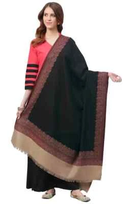 Acro Wool Blend Homemade Women's Woven Kashmiri Shawls Wrap Oversize Scarf/Stole - Image 1 of 3