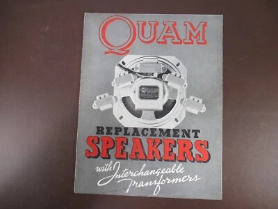 Quam Replacement Speakers, Catalog No. 57, June 1939 (O HC) - Image 1 of 2