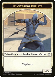 4 Unwavering Initiate Token 4x x4 - NM - Amonkhet - SPARROW MAGIC mtg - Picture 1 of 1