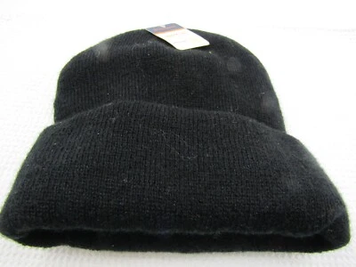 COMPASS WINTER HAT Boys NEW WITH TAGS Winter Ski Wear Beanie Hat solid black - Image 1 of 4