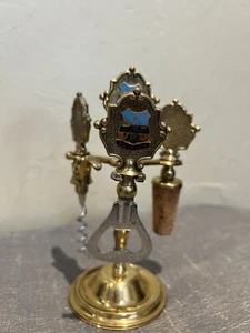 PEERAGE England Bermuda 4 Piece Brass Bar Set Corkscrew Cork bottle opener - Picture 1 of 10