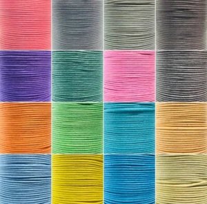 Cordone perizoma cotone cerato 2 mm filo stringa 17 colori gioielleria artigianato - Foto 1 di 20