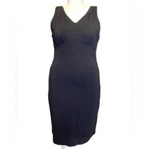 J. McLaughlin Black Sleeveless Shaping Midi Dress Women’s Size 12 - Picture 1 of 15