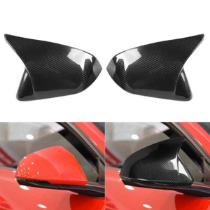 Carbon Fiber Exterior Side Door Mirror Tirm Cover For Ford Mustang 2015-2023 - Picture 1 of 6