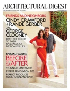 11/13 ARCHITECTURAL DIGEST Cindy Crawford George Clooney Villas Before After - Picture 1 of 1