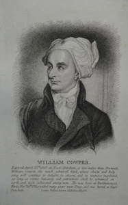 Original 1820s Antique Engraving Print William Cowper William Darton London - Picture 1 of 2