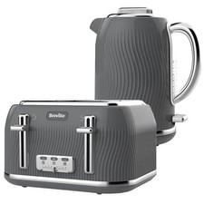 Breville Flow Kettle & Toaster Set Grey