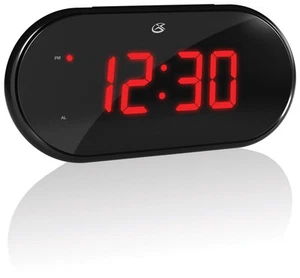 GPX 6.77 in. Black AM/FM Clock Radio Digital Plug-In - Picture 1 of 1