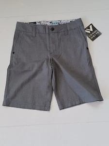 Shaun White Boys Shorts Boy's 12 Large Flat Front Gray Birch Adjustable Waist - Picture 1 of 5