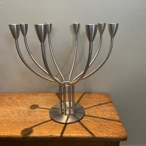 Ikea Stockholm Candelabra Candle Holder Brushed Steel Centrepiece K Hagberg - Picture 1 of 7
