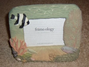Frame-Ology Ocean Life Picture Frame by United Artist ~ Stone Resin 3D - Picture 1 of 7