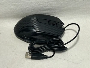 iMicro Wired USB Optical Ergonomic Scrolling Computer Mouse MO-159U - Black NEW - Picture 1 of 1