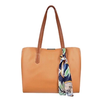 Brown Shoulder Bag (Cognac). David Jones Designer Faux Leather Hand Bag - Image 1 of 4